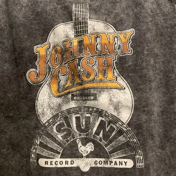 Johnny Cash Vintage Black Guitar Tee Unisex XL - Picture 2 of 7